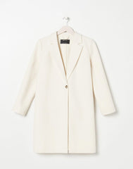 Coat with inverted collar